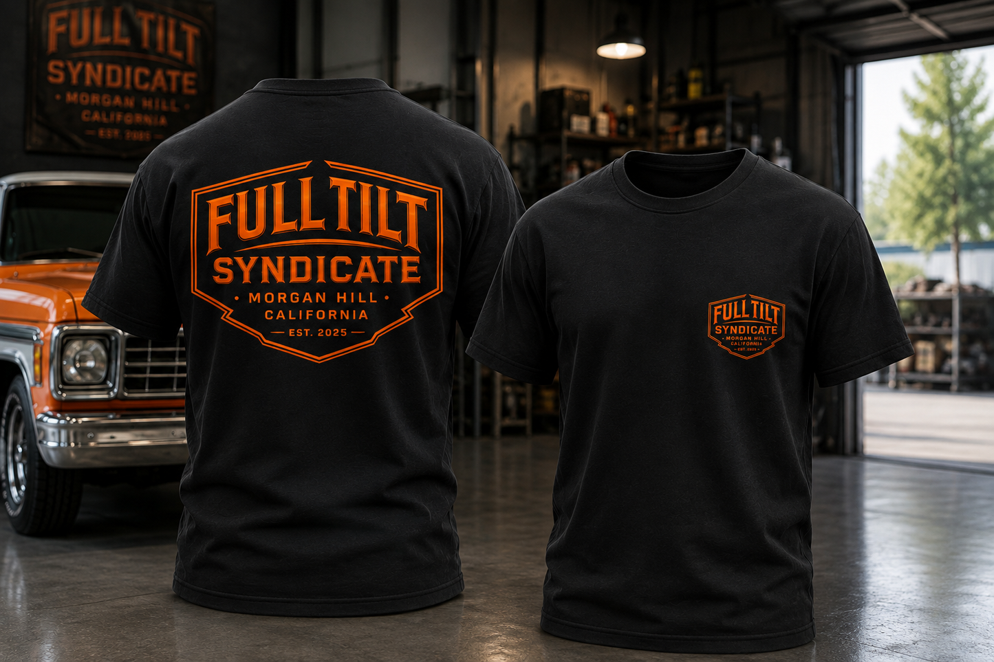 Full Tilt Syndicate Logo T-Shirt – Black/Orange