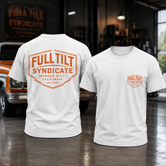 Full Tilt Syndicate Logo T-Shirt - White/Orange